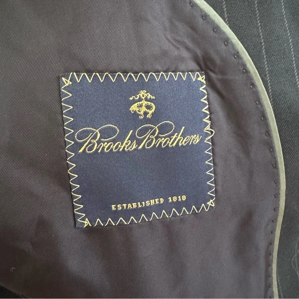 Brooks Brothers Dark Navy Pinstripe Blazer